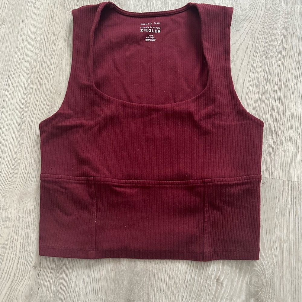 American eagle square neck top in size large.